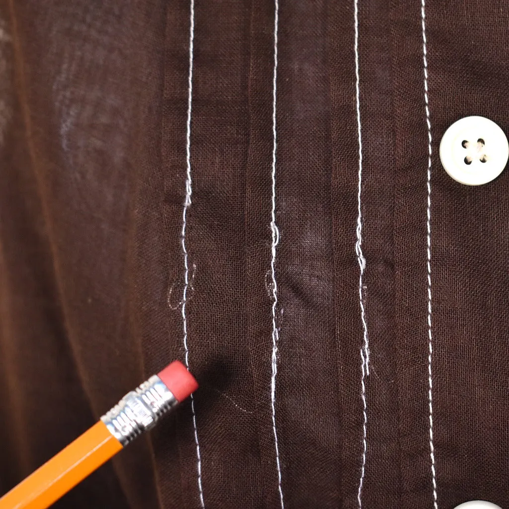 1960s Brown Pleated Vintage Dress