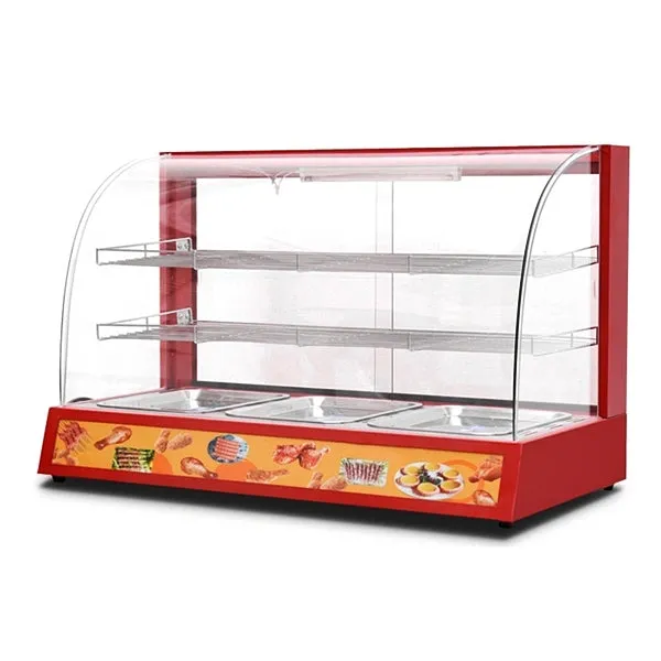 37" CHEF Curved Glass Countertop Display Warmer JI-109