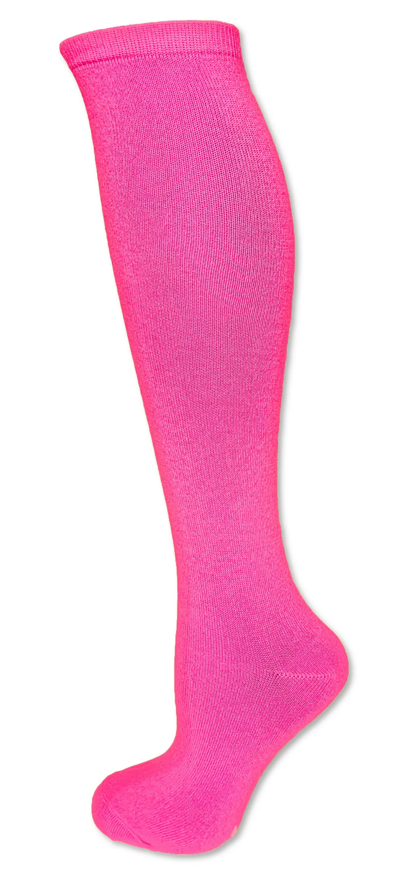 6 Pack Neon Solid Color Knee High Tube Socks