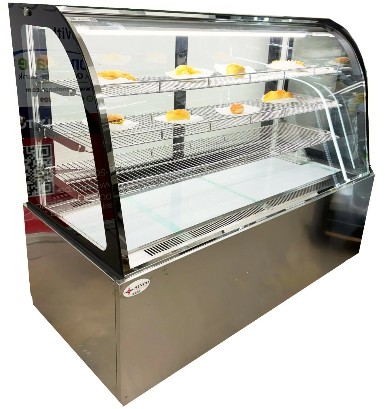 60'' CHEF Pastry Display Warmer Curved Glass HD-1503C