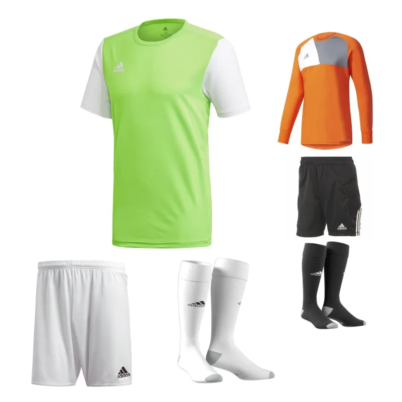 ADIDAS ESTRO 19 SS KIT BUNDLE SOLAR GREEN