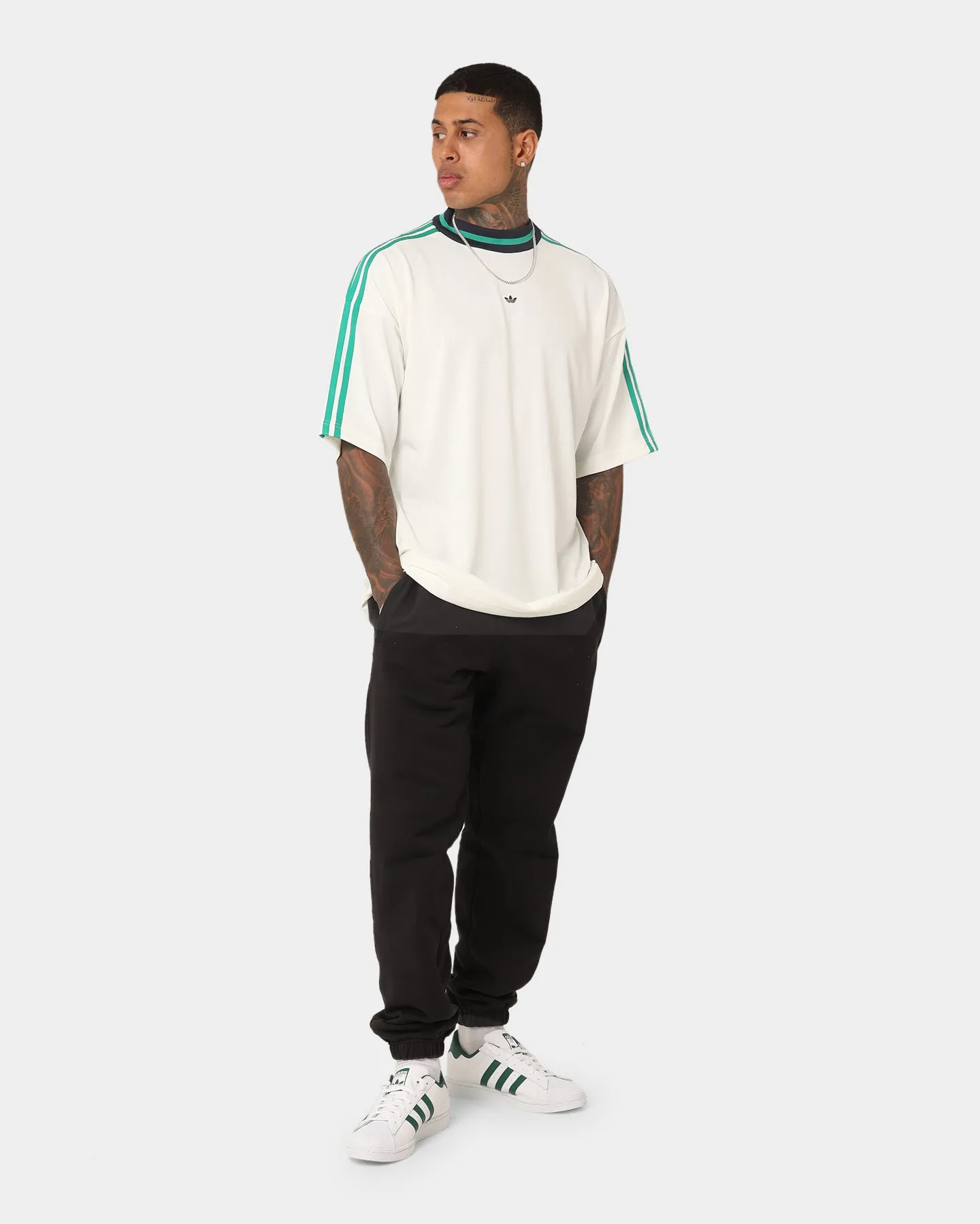 Adidas High Premium T-Shirt Off White/Court Green