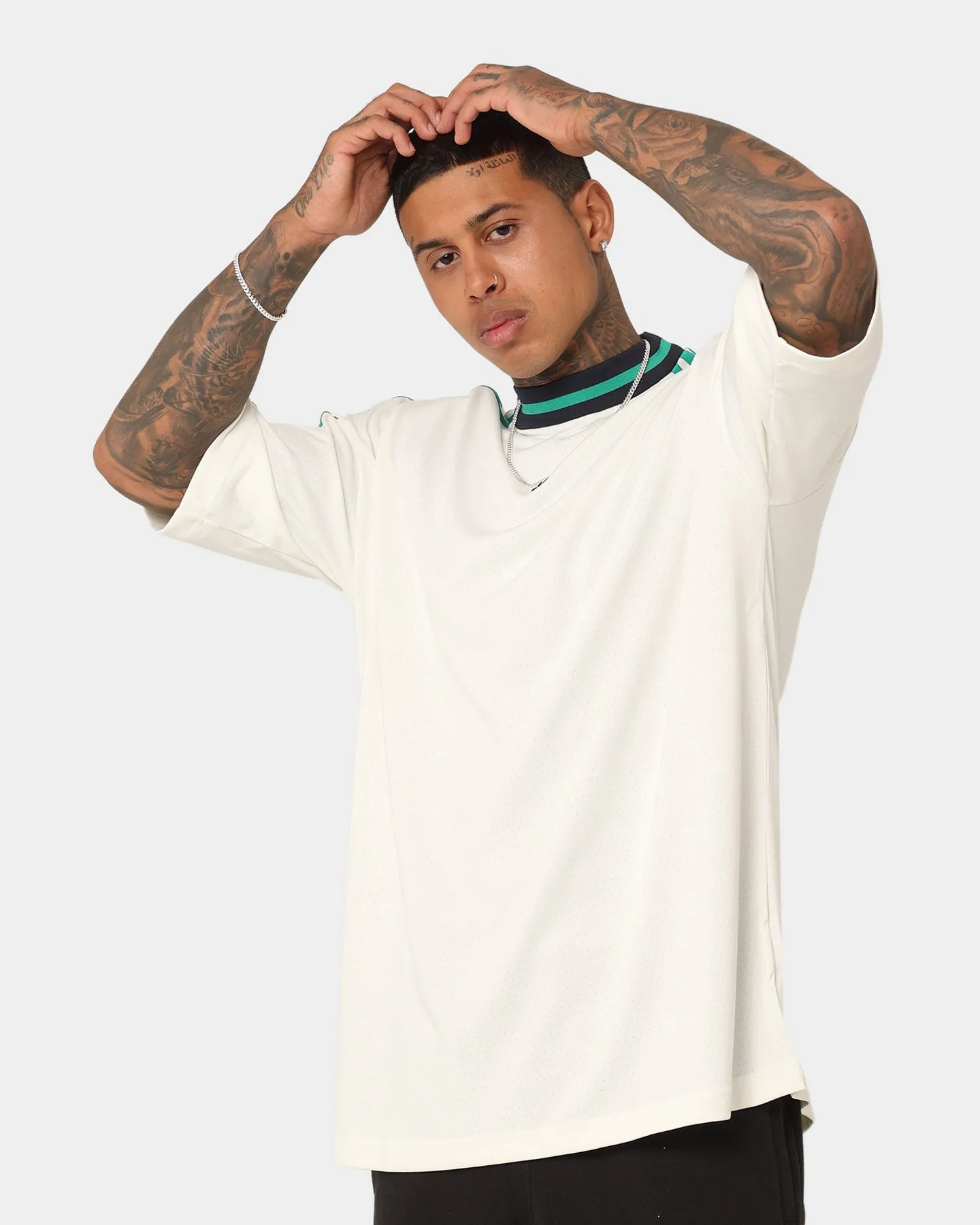 Adidas High Premium T-Shirt Off White/Court Green