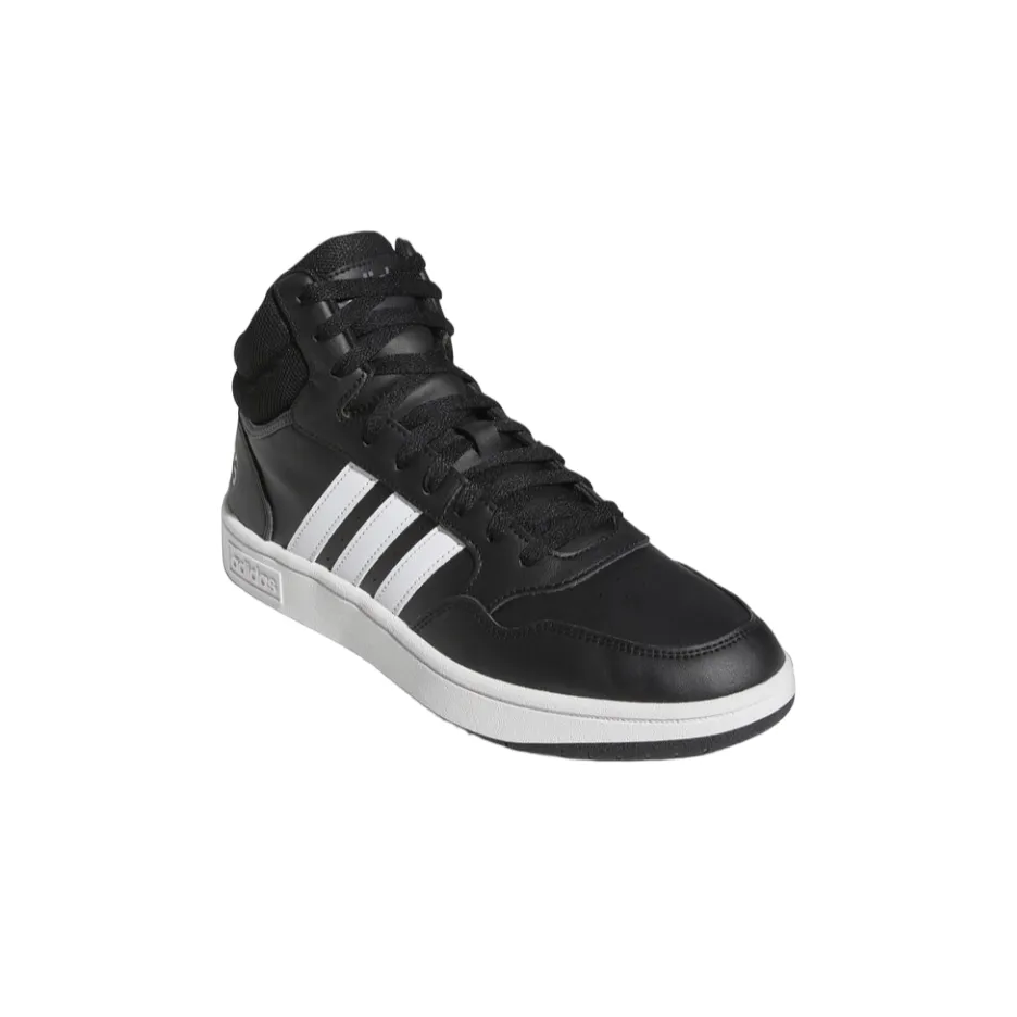 Adidas scarpa sneakers alta da adulto Hoops 3.0 Mid GW3020 nero-bianco