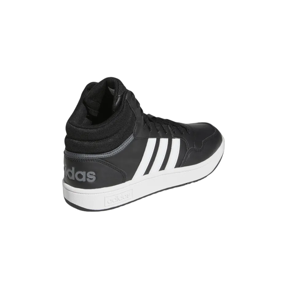 Adidas scarpa sneakers alta da adulto Hoops 3.0 Mid GW3020 nero-bianco