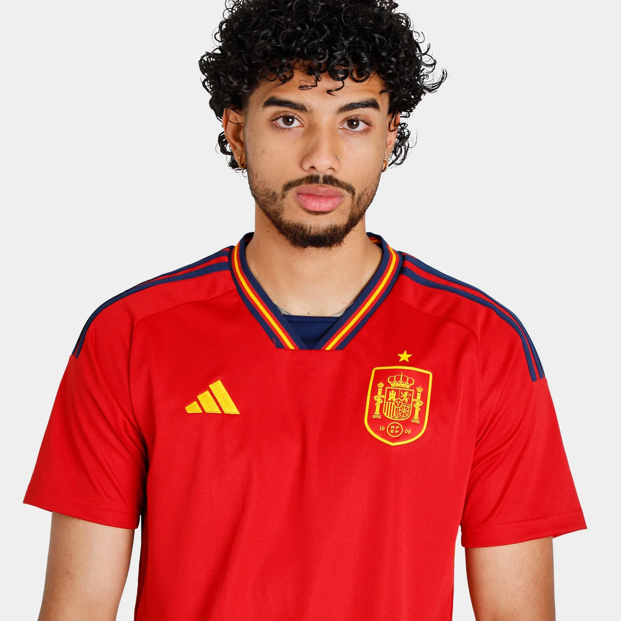 adidas Spain 22 Home Soccer Jersey Team Power Red 2 / Team Navy Blue 2