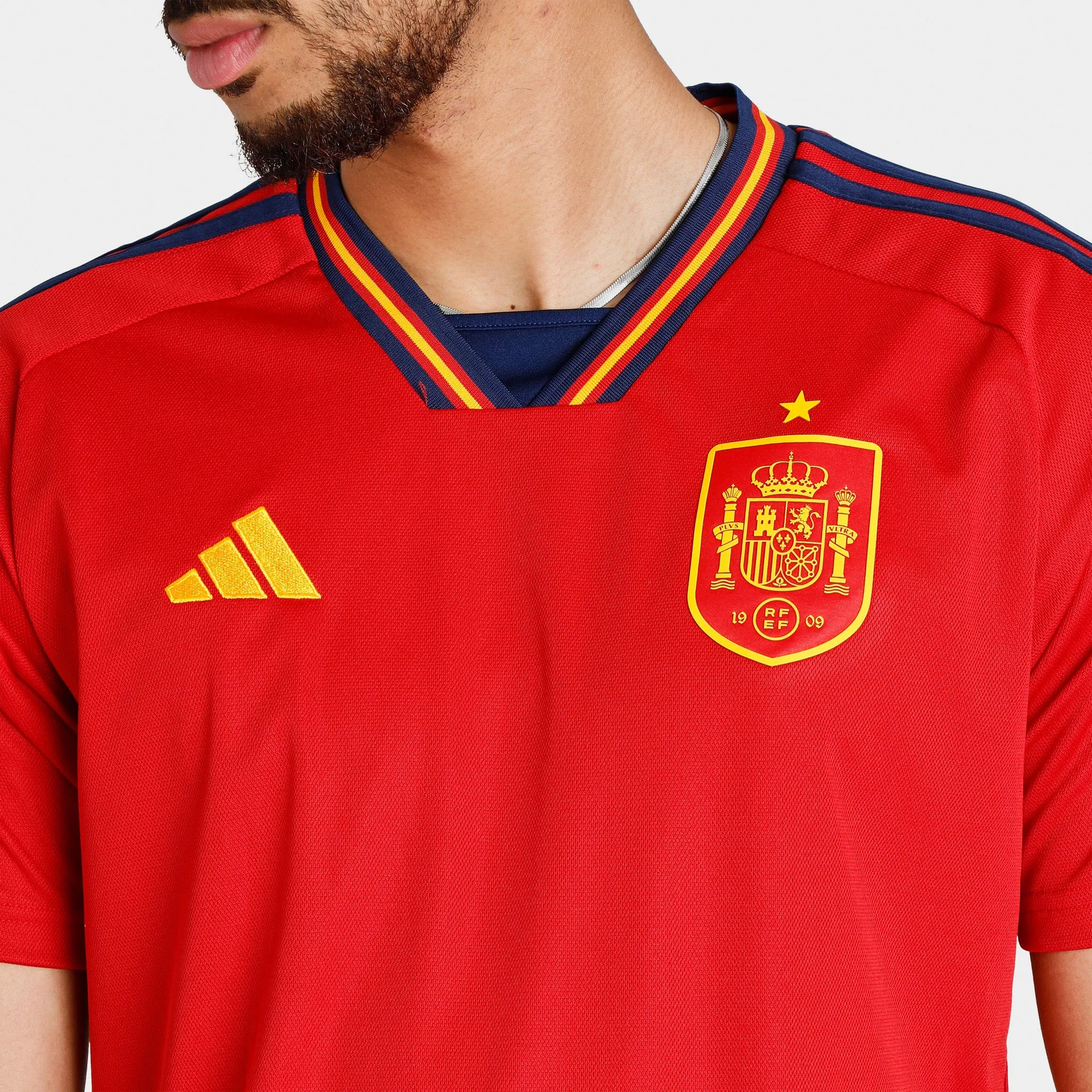 adidas Spain 22 Home Soccer Jersey Team Power Red 2 / Team Navy Blue 2