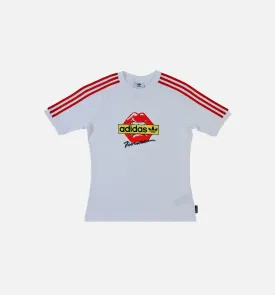 adidas X Fiorucci Womens Crop Top - White/Red