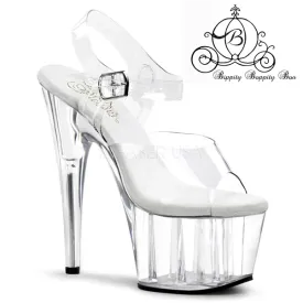 Adore-708 Clear, 7" Heel (Speed Heels)