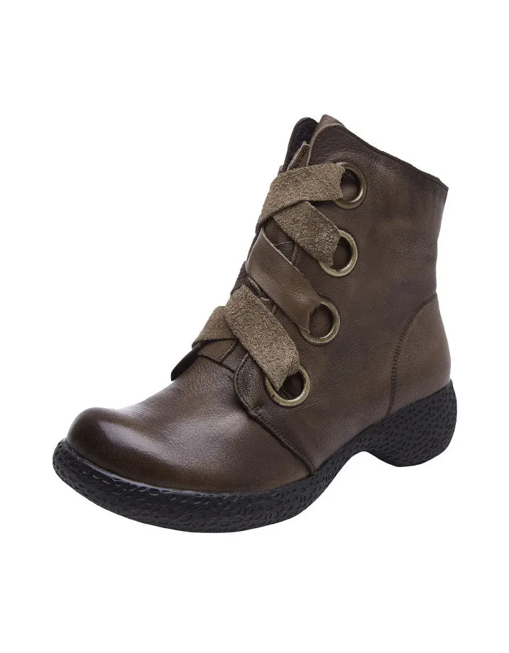 Autumn Winter Handmade Round Head Retro Boots