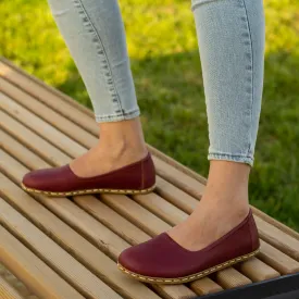 Barefoot Flat Shoes Burgundy for Women