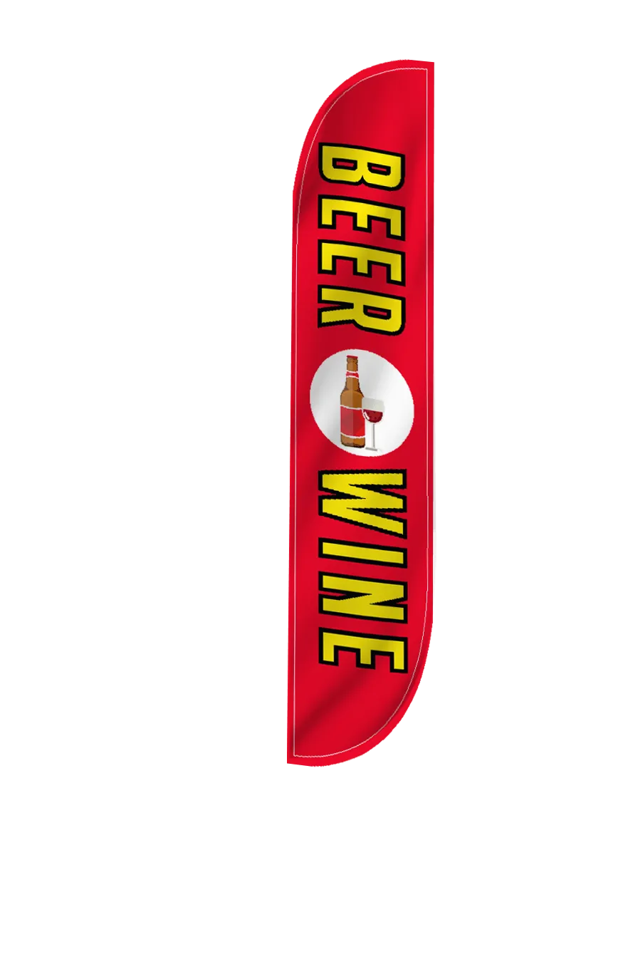 Beer & Wine Feather Flag