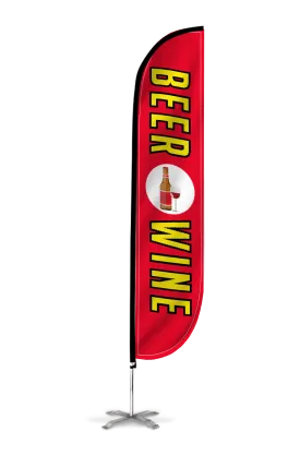 Beer & Wine Feather Flag