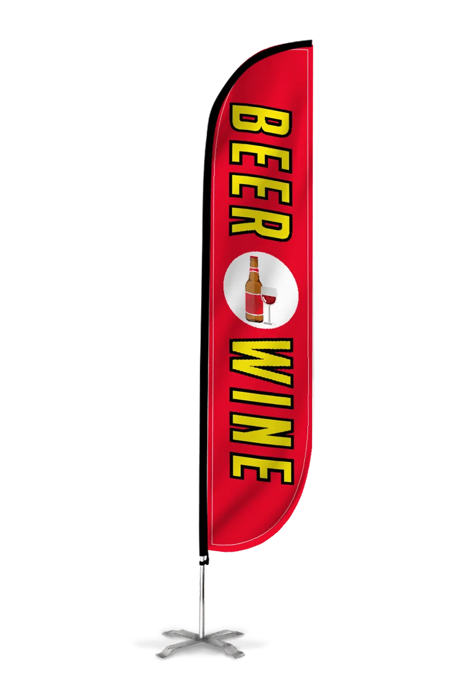 Beer & Wine Feather Flag