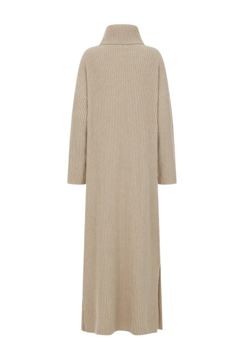 BIANCA CASHMERE DRESS IN SAND