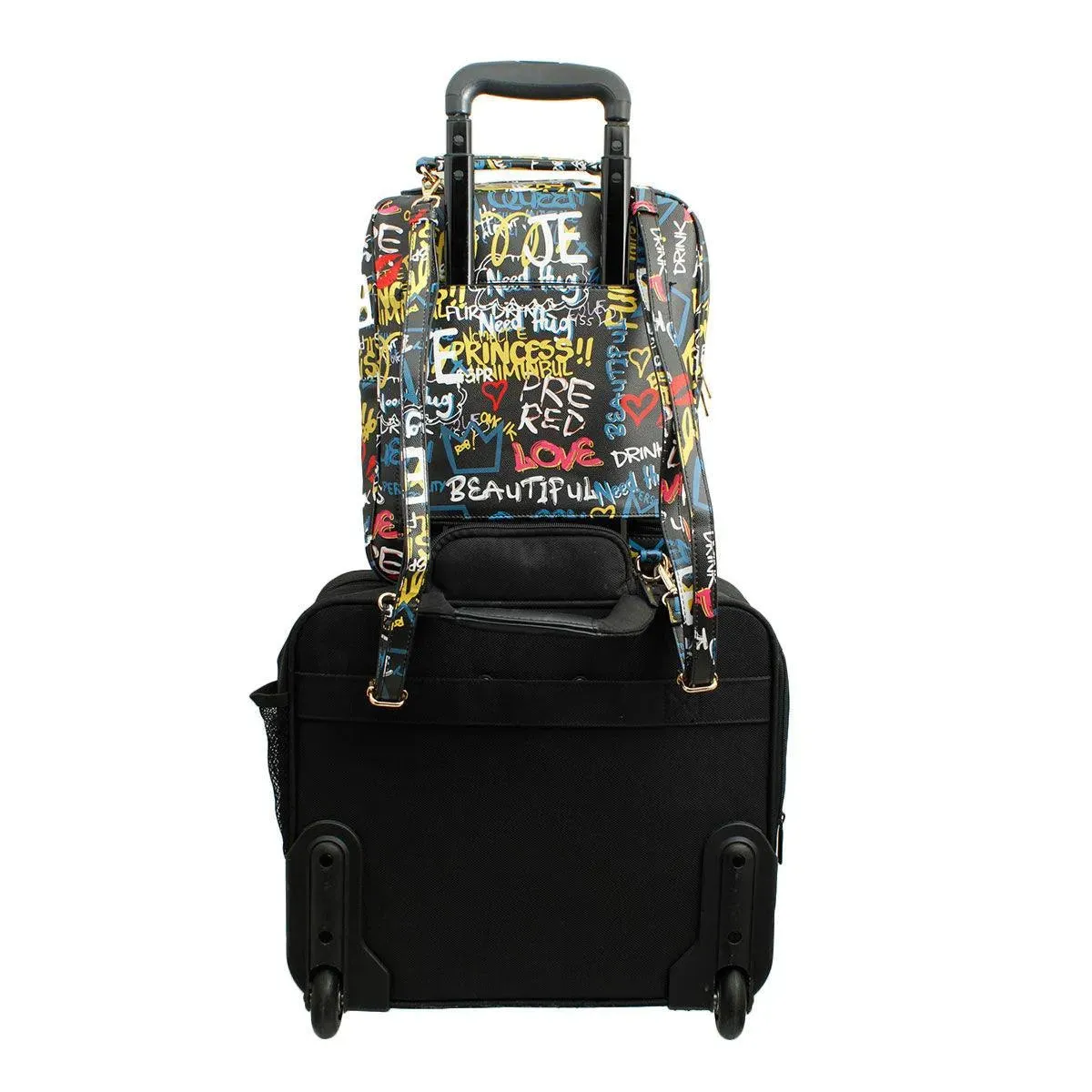 Black Backpack Trolley Sleeve Convenience