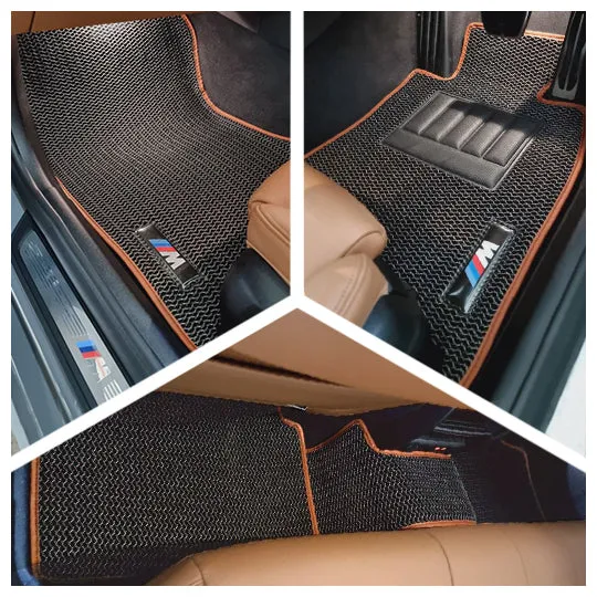 Black Honeycomb Car Mat Set (Custom Made)