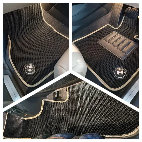 Black Honeycomb Car Mat Set (Custom Made)