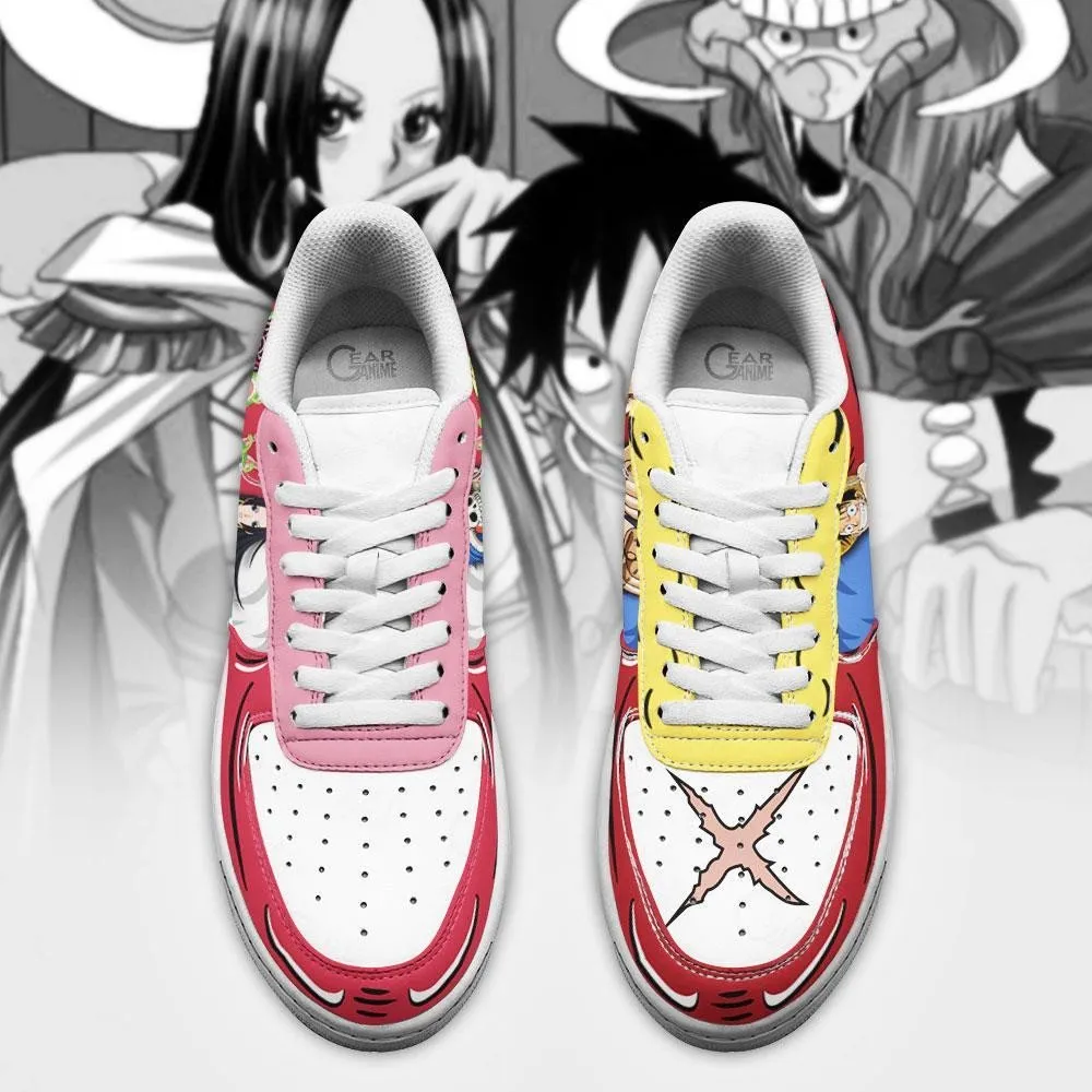 Boa Hancock And Luffy Air Sneakers Custom Anime OP Shoes