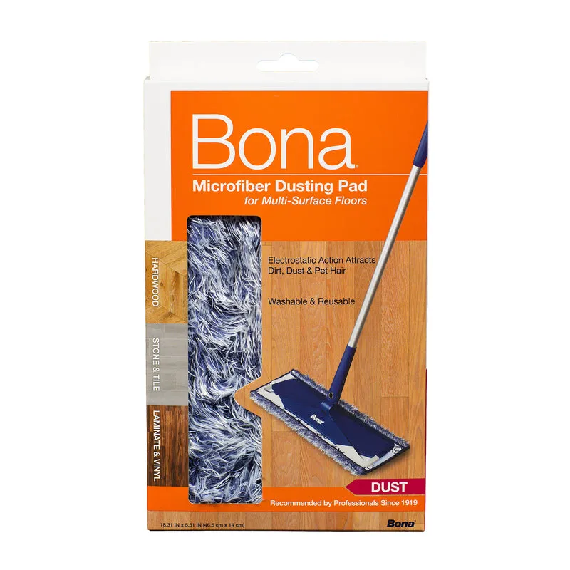 Bona Microplus 17 in. Flat Microfiber Dusting Pad 1 pk