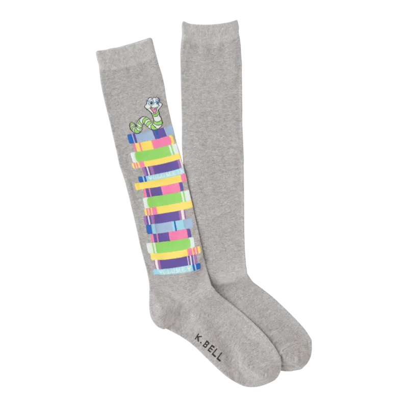 Book Worm Socks Women's Knee High Sock