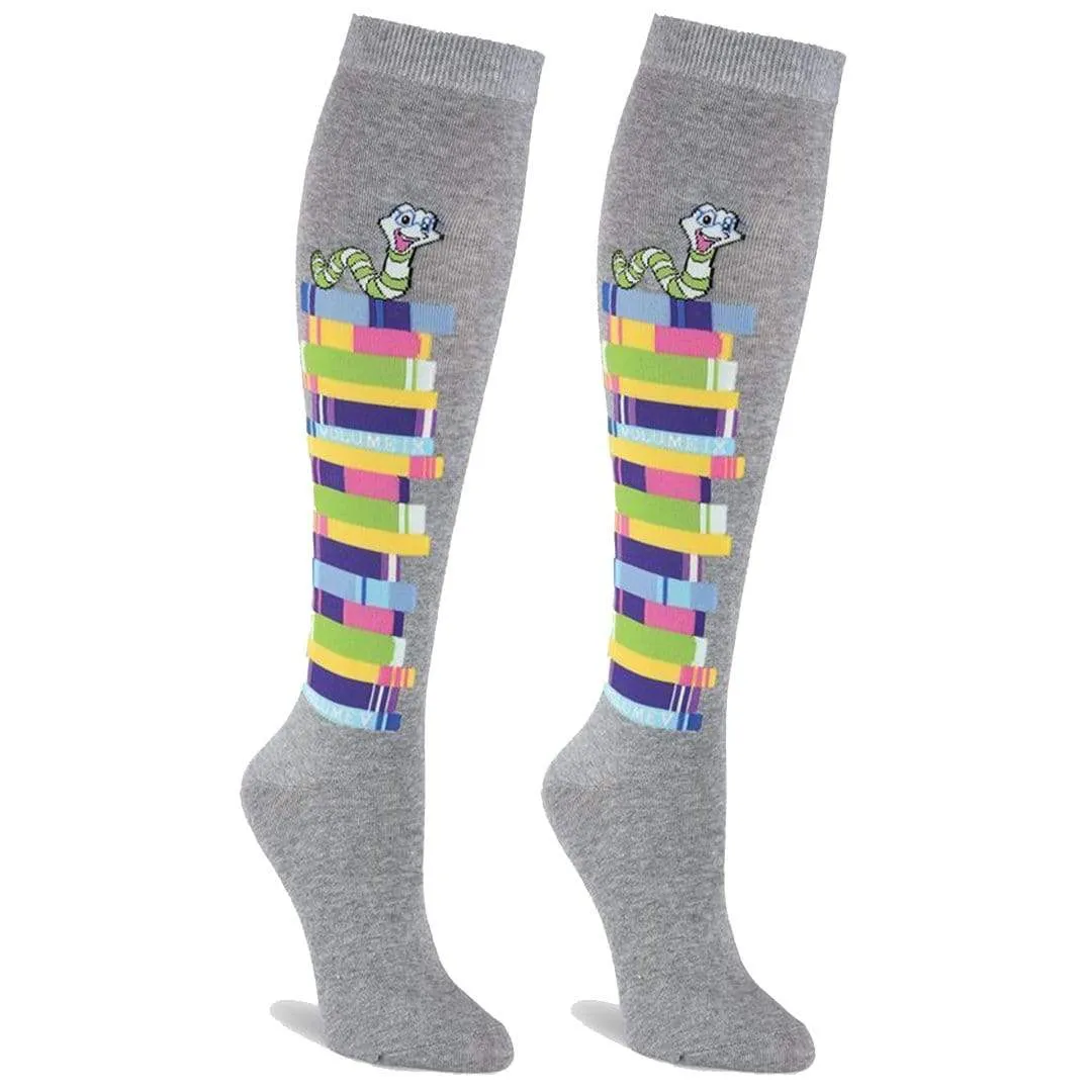 Book Worm Socks Women's Knee High Sock