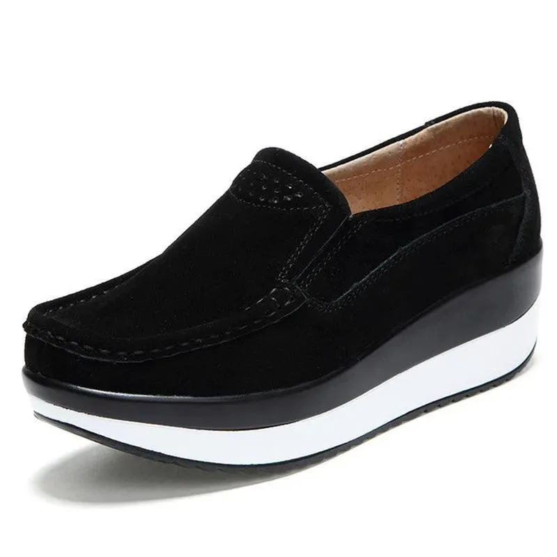 Breathable Casual Flat Platform Stacked Shoes