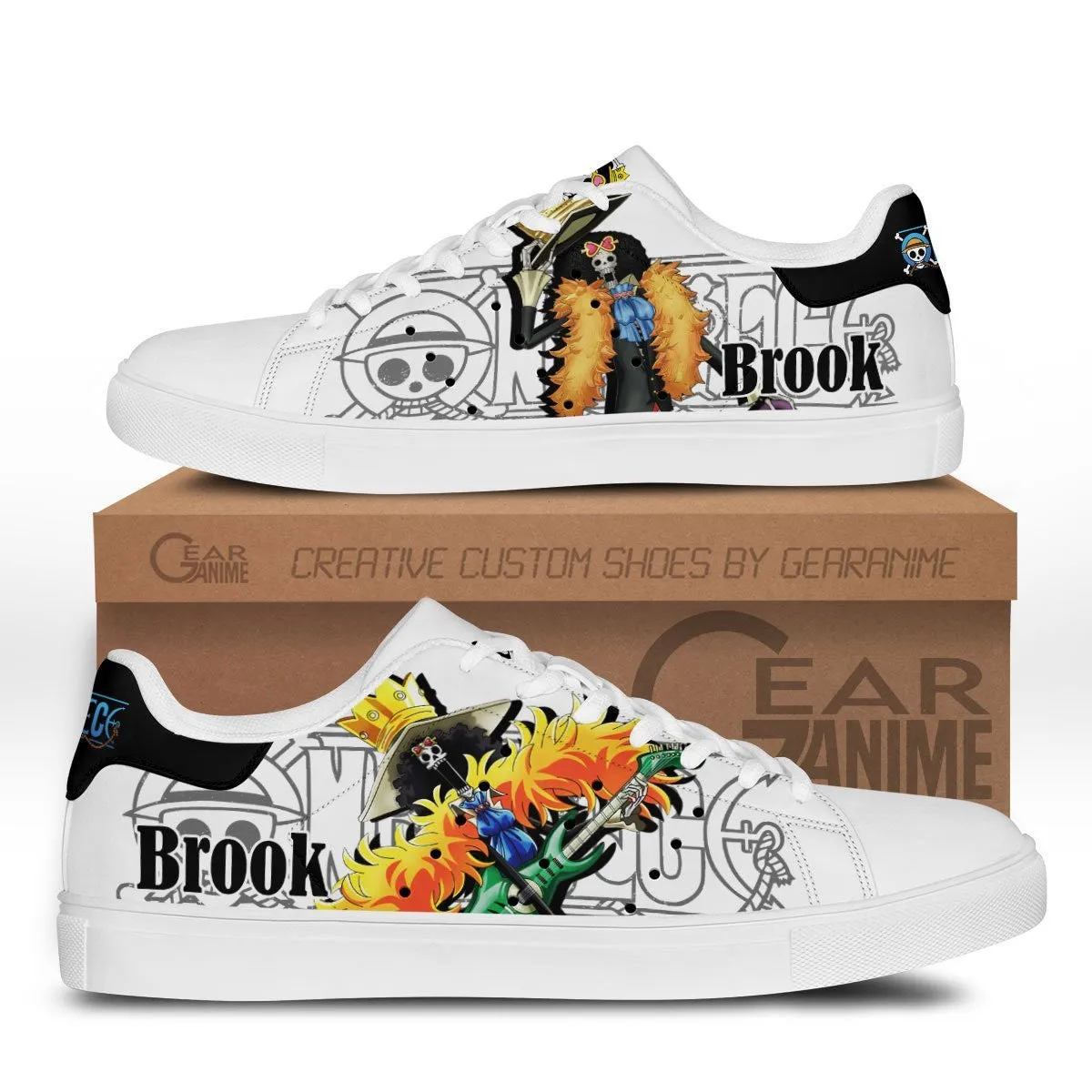 Brook Skate Sneakers Custom Anime OP Shoes