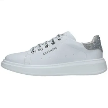 CafèNoir sneakers da ragazza con laccio e zip laterale C-2020 white