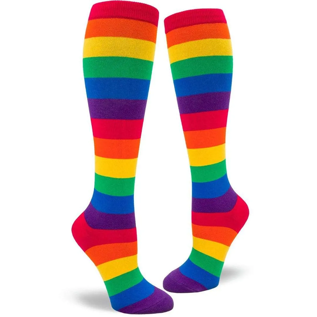 Classic Rainbow Striped Knee High Sock