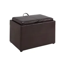 Convenience Concepts Designs4Comfort Accent Storage Ottoman With Reversible Tray