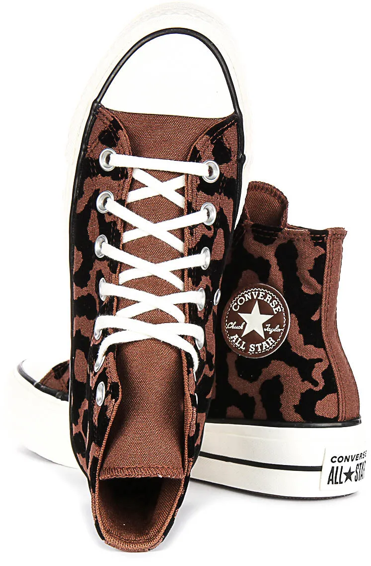 Converse Chuck 70 Leopard Remix A12351C In Brown Black