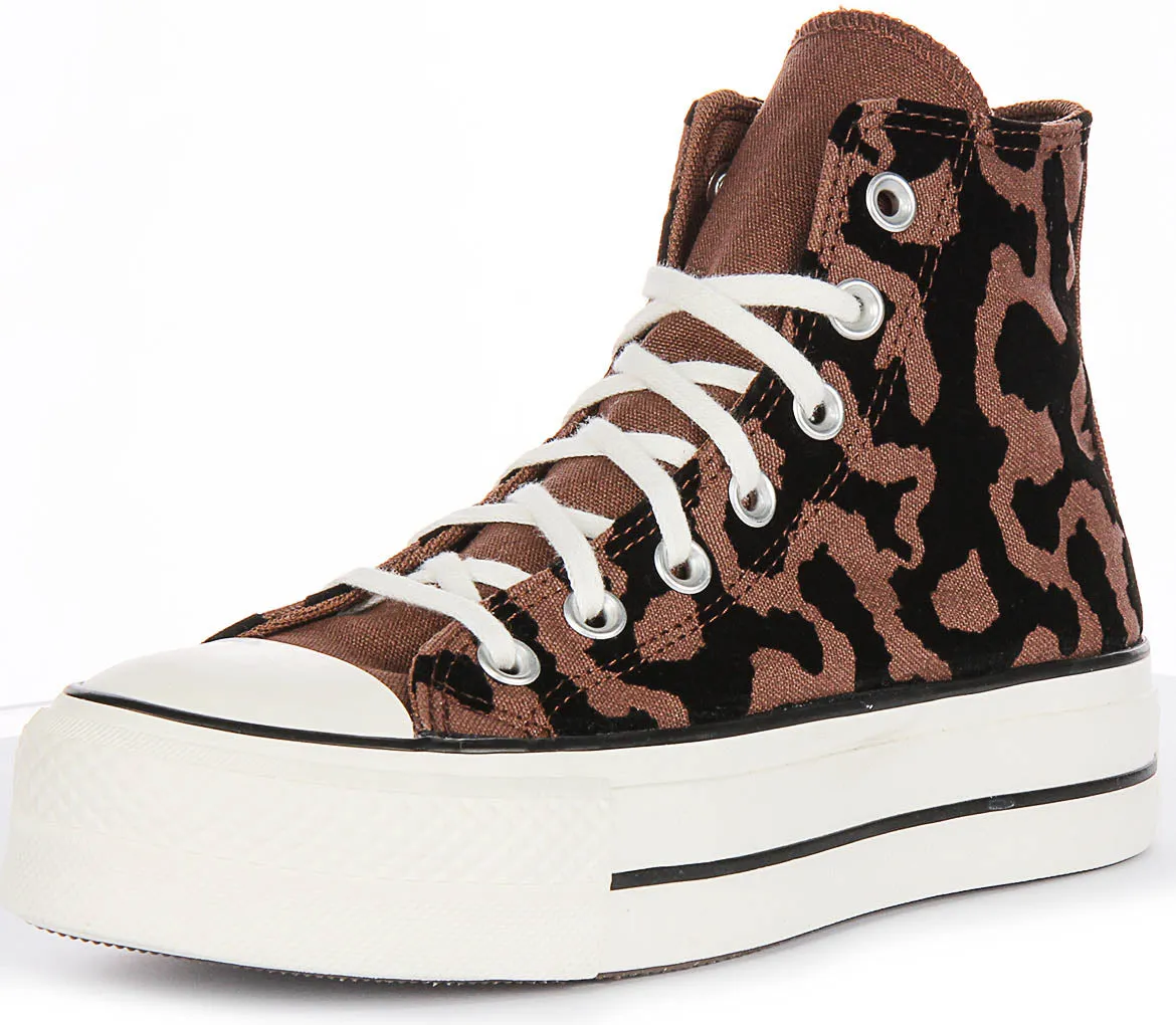 Converse Chuck 70 Leopard Remix A12351C In Brown Black