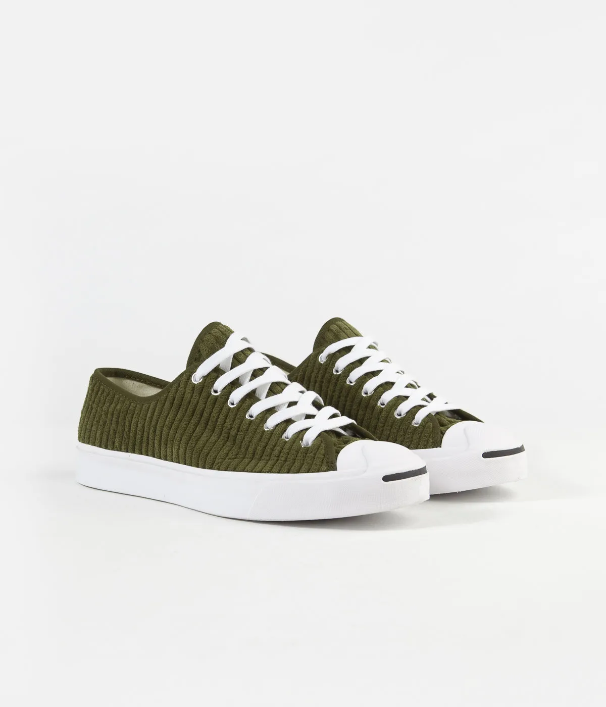 Converse JP Ox Wide Wale Cord Shoes - Surplus Olive / White / Black