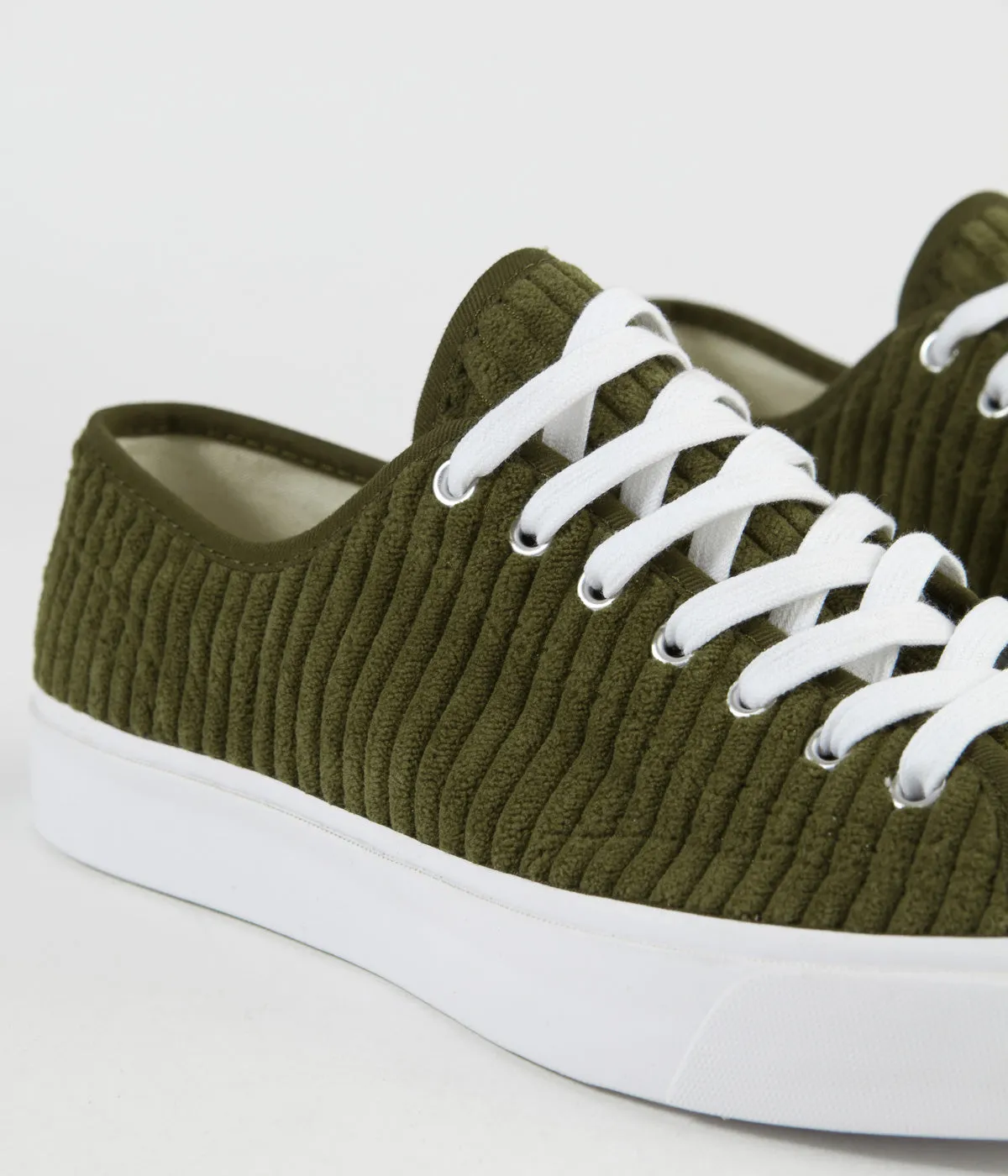 Converse JP Ox Wide Wale Cord Shoes - Surplus Olive / White / Black