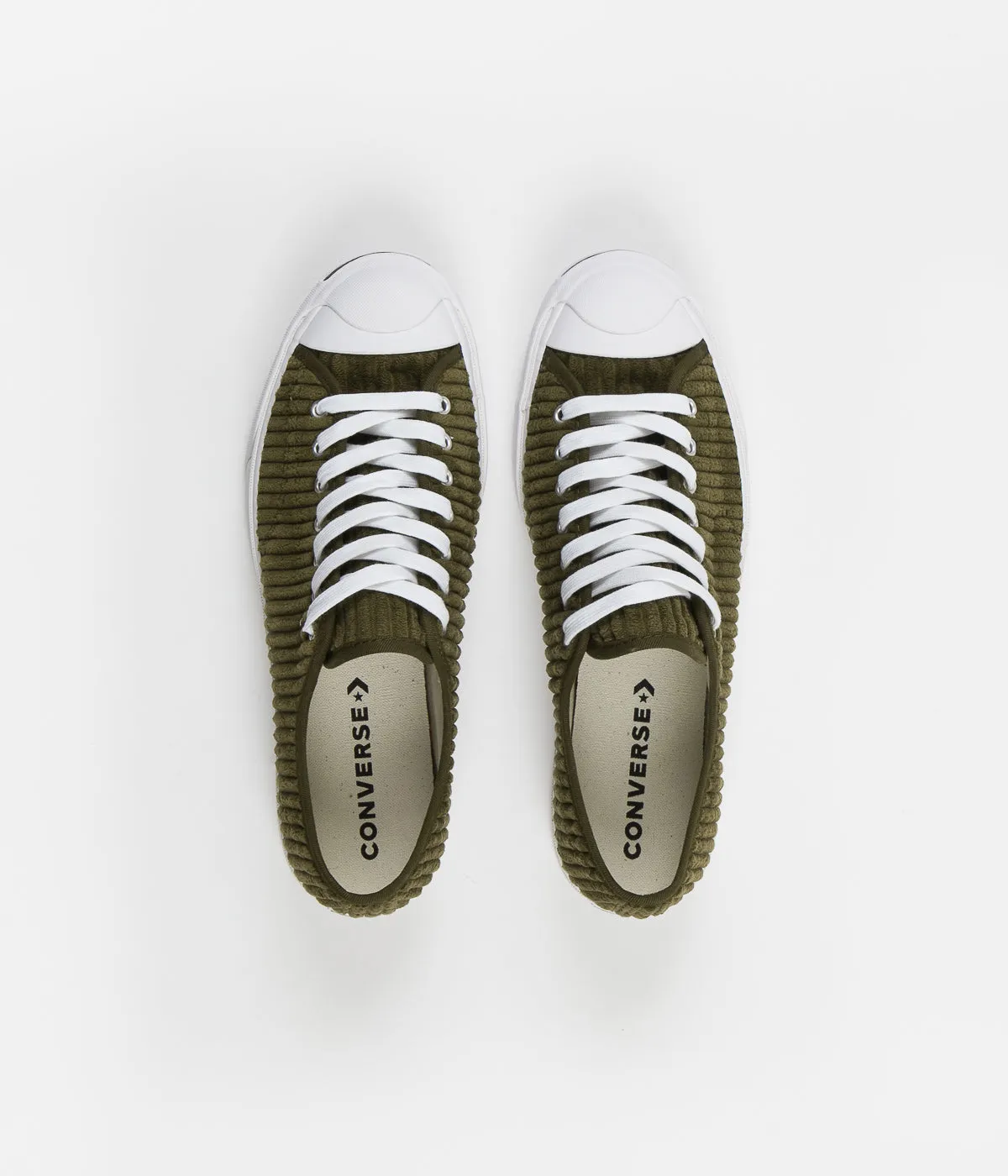 Converse JP Ox Wide Wale Cord Shoes - Surplus Olive / White / Black