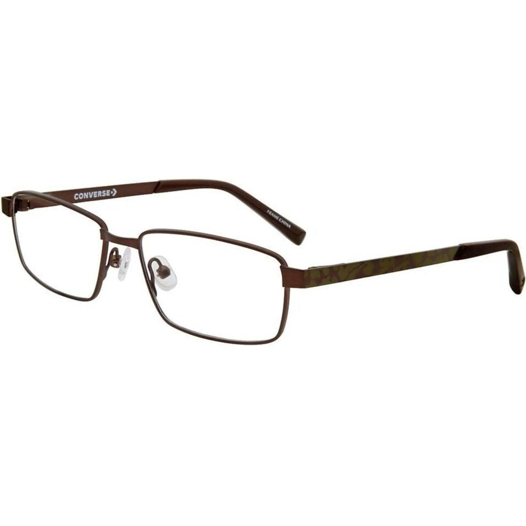 Converse Unisex Eyeglasses - Brown Metal Rectangular Frame | CONVERSE K106 BROWN