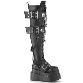 Demonia Bear-316 Platform Stretch Over-The-Knee Boot