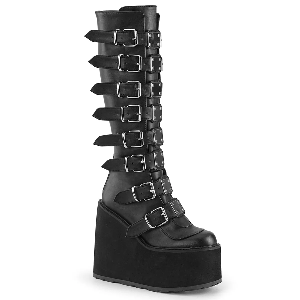 Demonia Swing-815 Wedge Platform Knee Boot