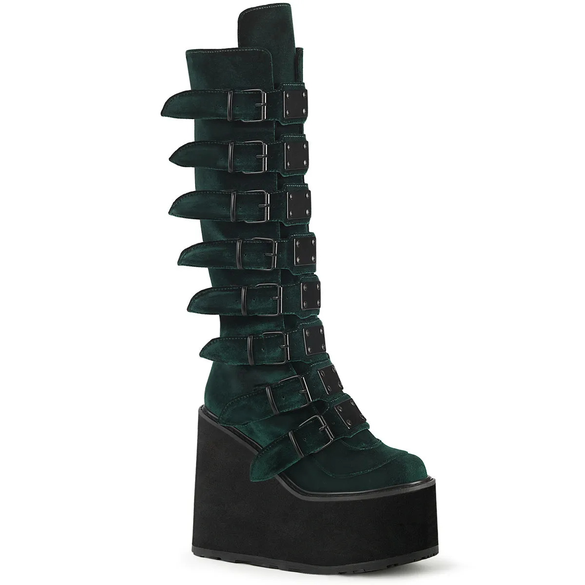 Demonia Swing-815 Wedge Platform Knee Boot