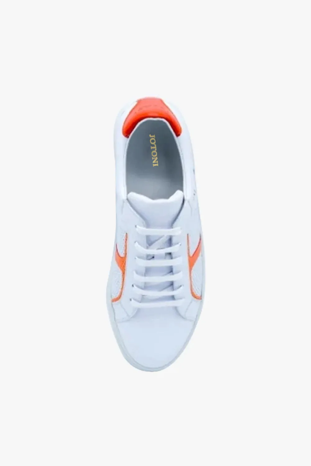 Diverso Orange Accented White Sneakers