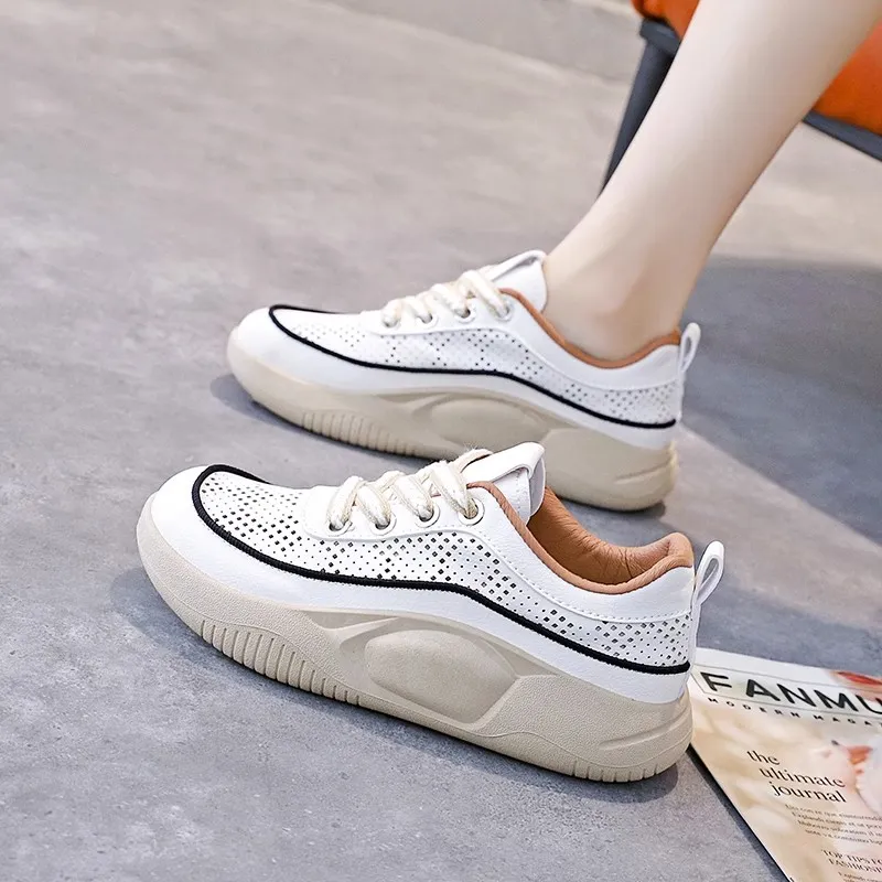 Elastic Platform Breathable Casual Shoes