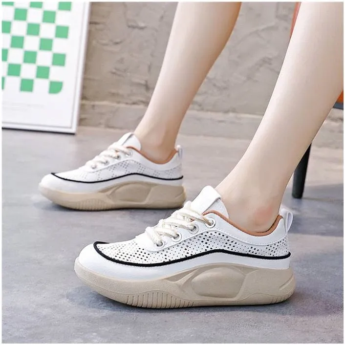 Elastic Platform Breathable Casual Shoes