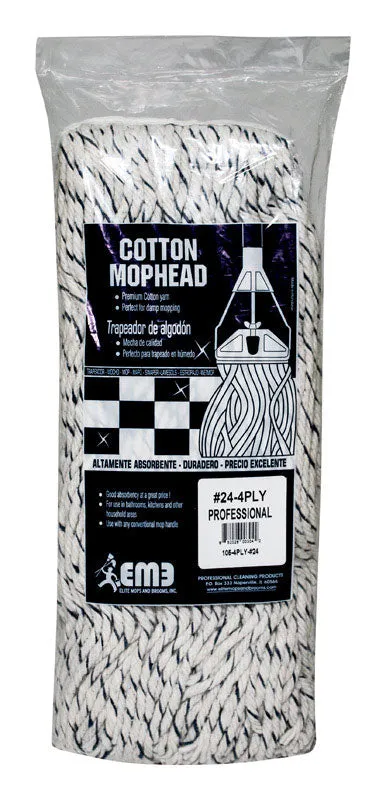 Elite Mops and Brooms #24 Cut End Cotton Mop Refill 1 pk