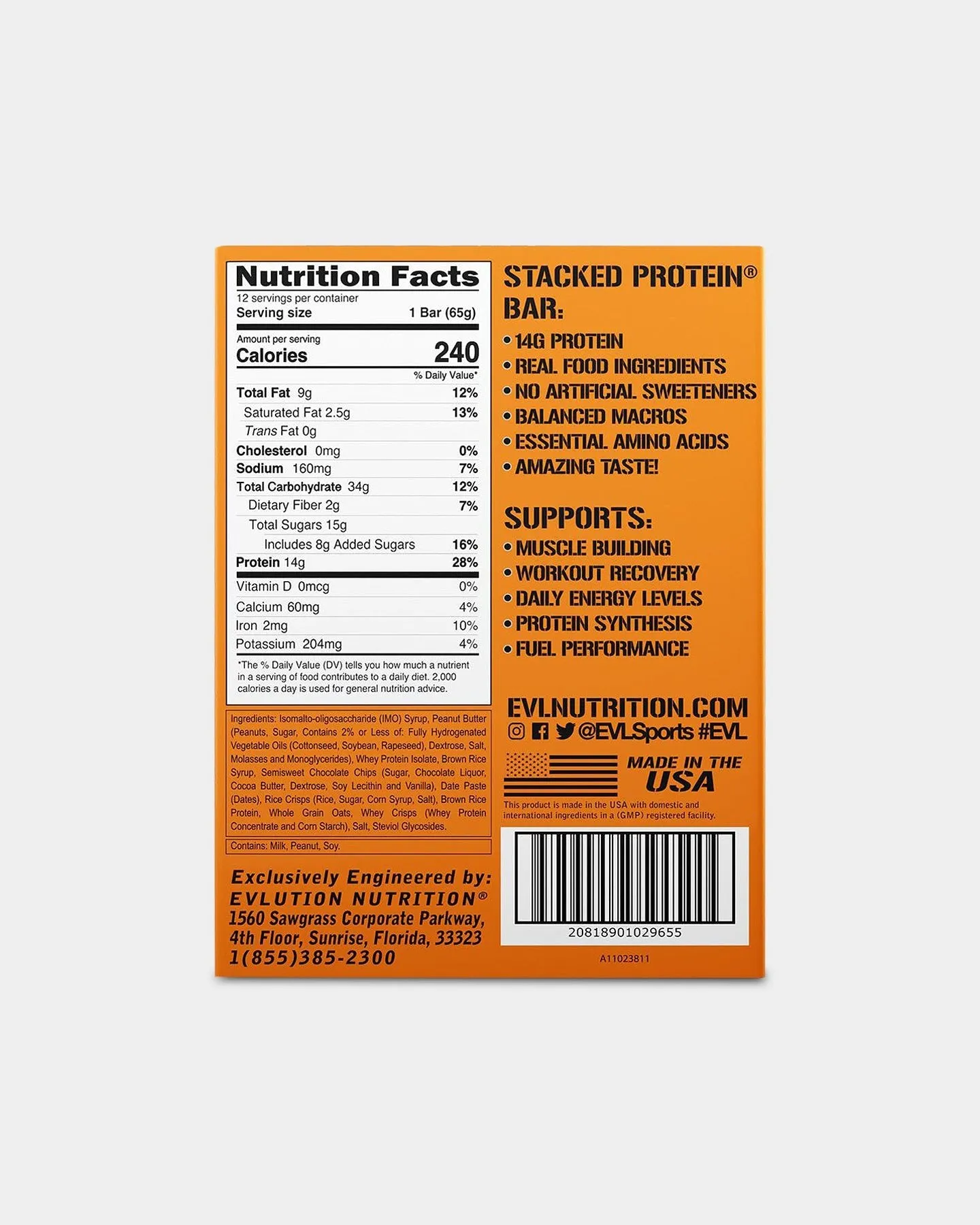 EVLUTION NUTRITION Stacked Protein Bar