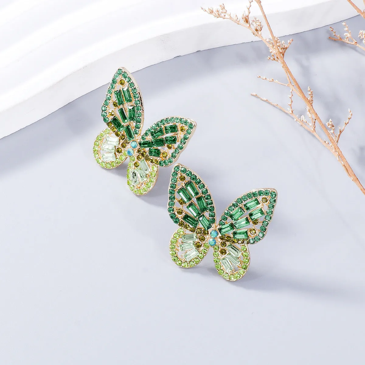 Exquisite Butterfly Stud Earrings