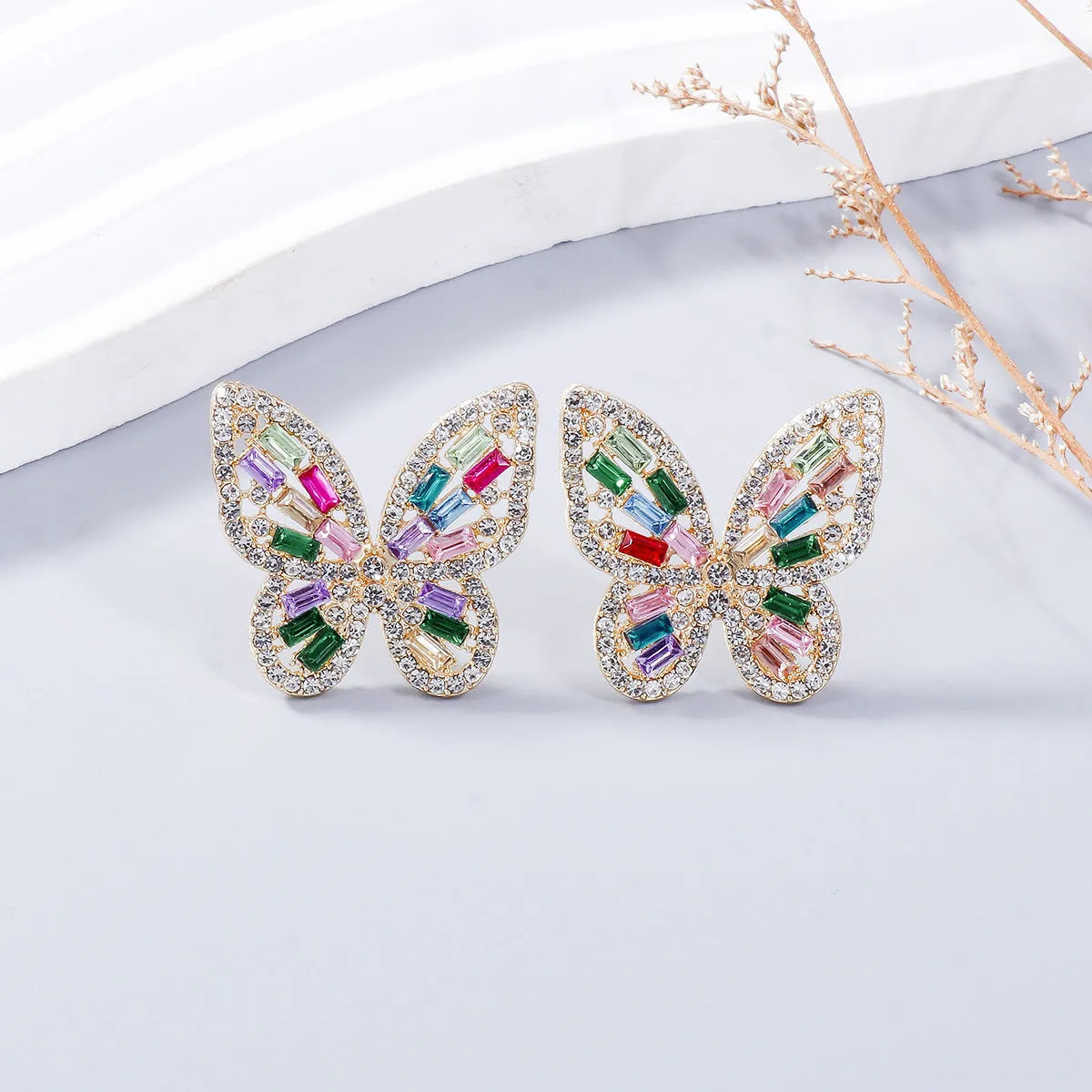 Exquisite Butterfly Stud Earrings