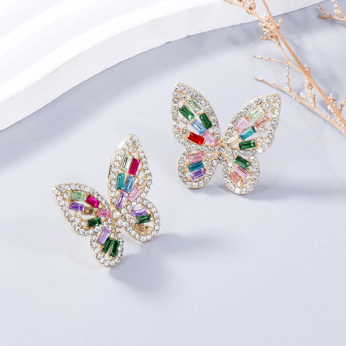 Exquisite Butterfly Stud Earrings