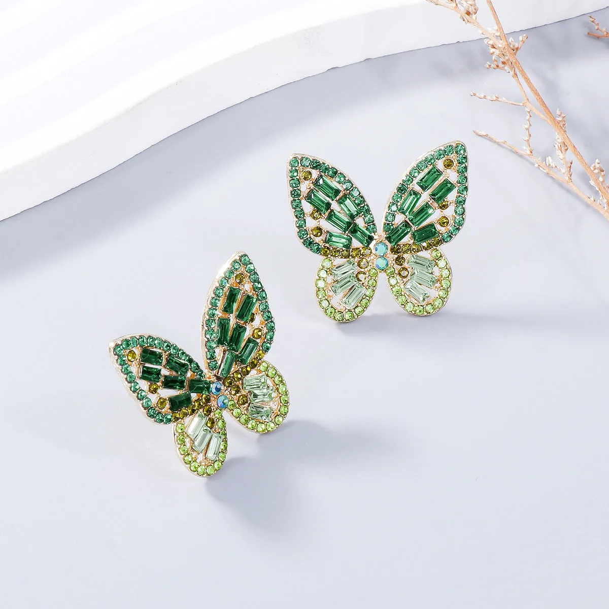 Exquisite Butterfly Stud Earrings