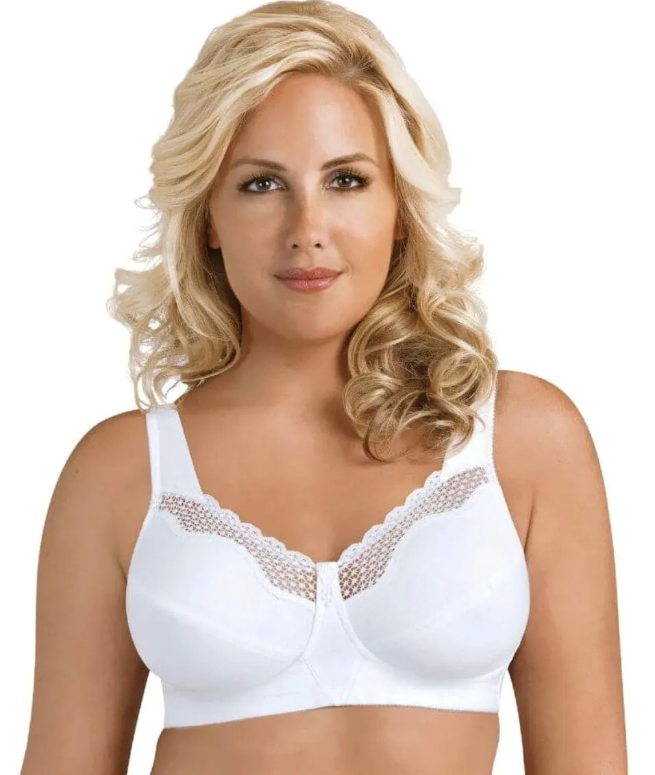 Exquisite Form Fully Cotton Soft Cup Wirefree Bra With Lace - Damask Neutral